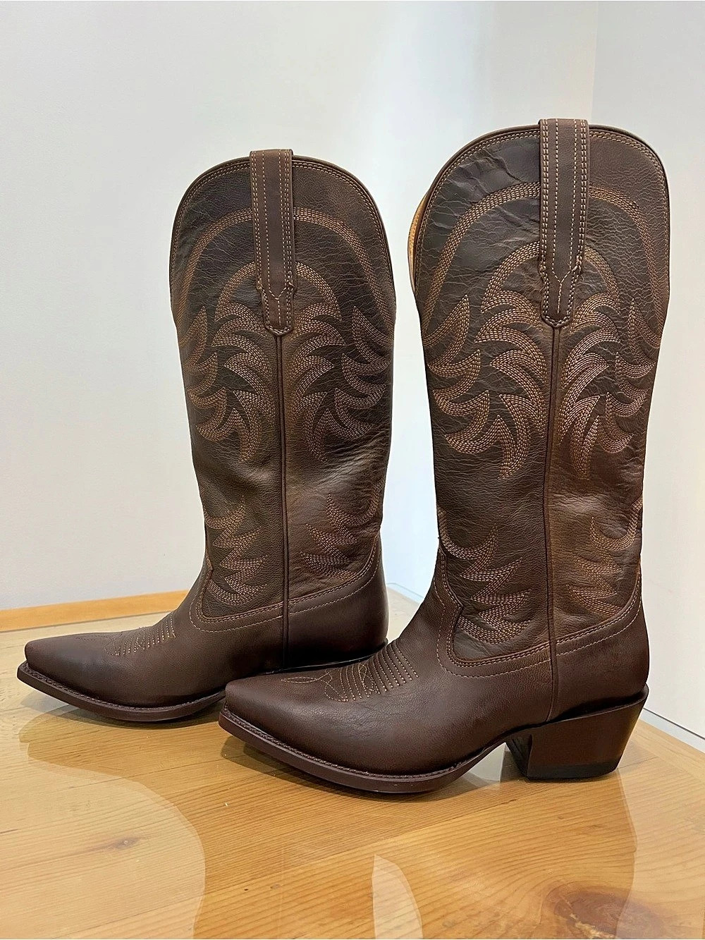 Tecovas The Annie Cafe Goat Western Heeled Boots Brown US 8